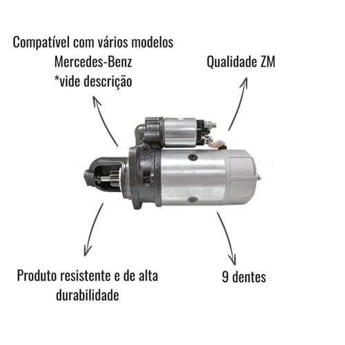 Motor de Partida ZM 80.102.01 12V (CW) 3,0kW JF