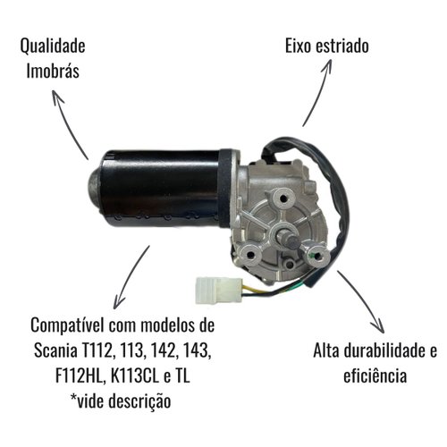 Motor Limpador de Para-Brisa Imobrás 24V para Scania T 112 113 142
