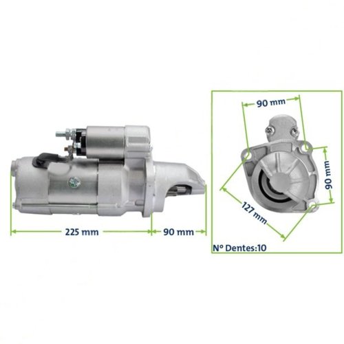 Motor Partida ZM 80.485.05 M100R 24V 5,0kW VW Delivery
