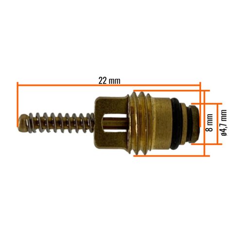 Núcleo de Válvula Schrader M8 Large Bore Fiesta Ka Ranger