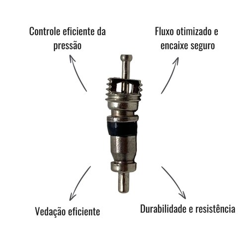 Núcleo Válvula Schrader Royce Connect Rosca 5V1 10 Unidades