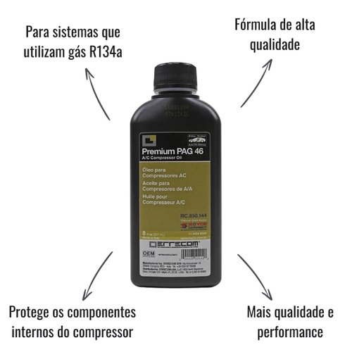 Óleo Compressor Ar Condicionado R134a PAG 46 ERRECOM 237ml
