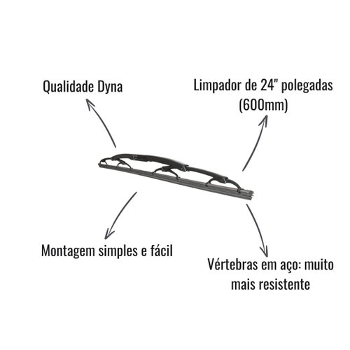 Palheta Limpadora Dyna MB Cara Chata (88/...) VW (92-99)