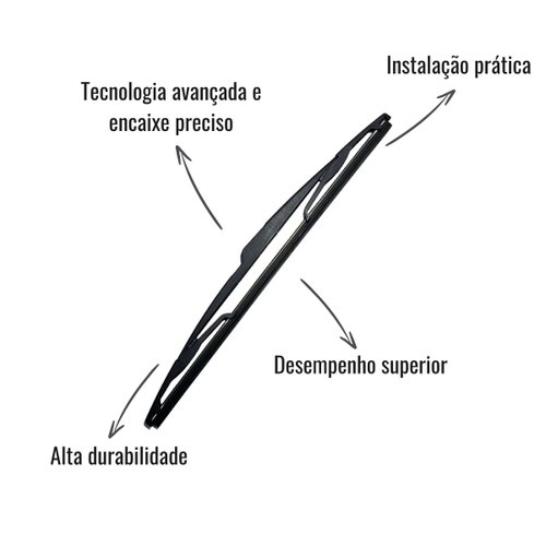 Palheta Limpadora Para-Brisa AVX Traseira C3 Fit Tiida HR-V