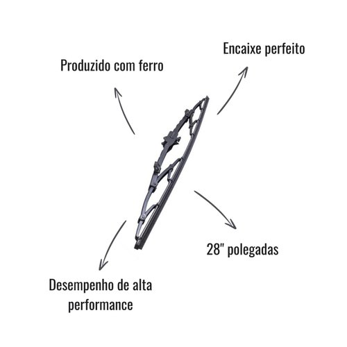 Palheta Limpadora Para-Brisa VClean Ferro 28" para FH 13 New