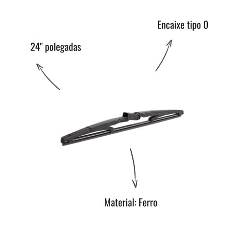 Palheta Limpadora Para-Brisa VClean VCF240 24" Polegadas