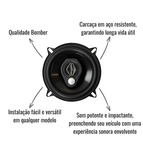 Par de Alto Falantes Bomber 5″ BBR TOP 120 W RMS 4 OHMS