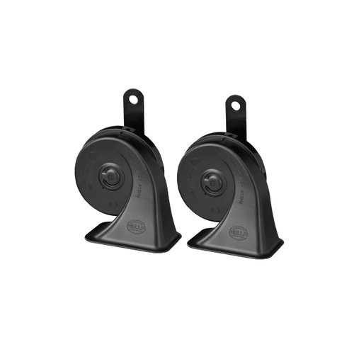 Par de Buzinas Hella Midnight Black Caracol 12V