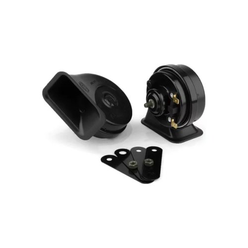 Par de Buzinas Hella Midnight Black Caracol 12V