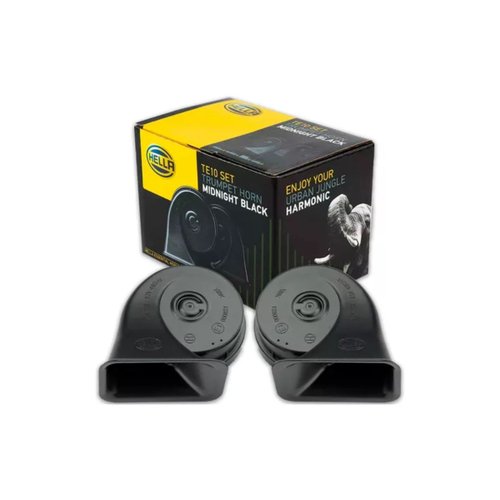 Par de Buzinas Hella Midnight Black Caracol 12V
