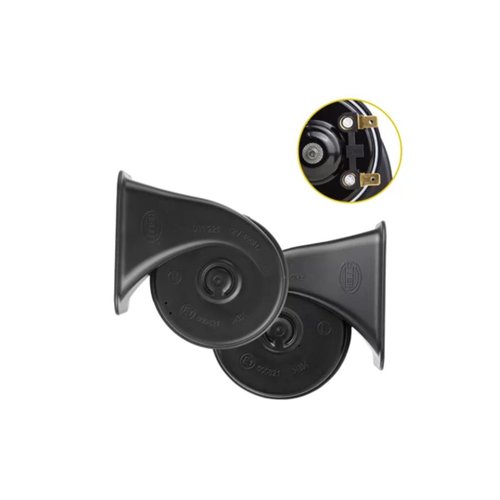 Par de Buzinas Hella Midnight Black Caracol 12V