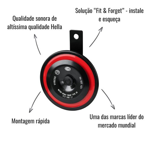 Par de Buzinas Hella Paquerinha Disc Horn Rich Tone