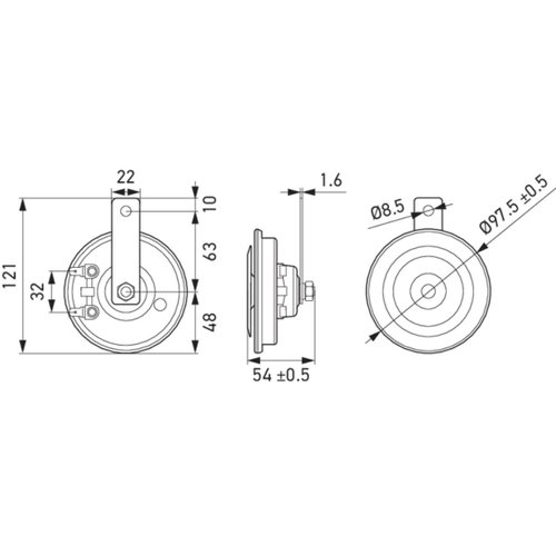 Par de Buzinas Hella Paquerinha Disc Horn Rich Tone