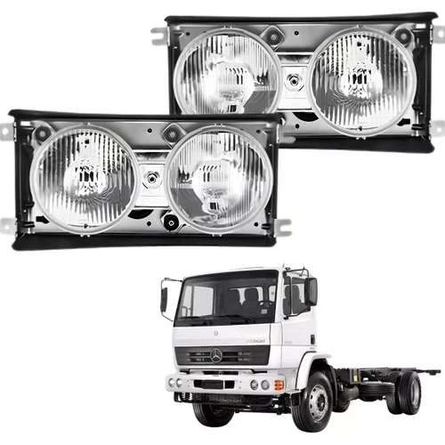 Par Farol Principal Duplo Nino H1 Mercedes-Benz Cara Chata