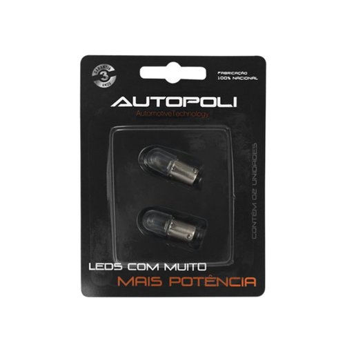 Par Lâmpada LED Autopoli Branco 24V 0,9W BA9 (69)
