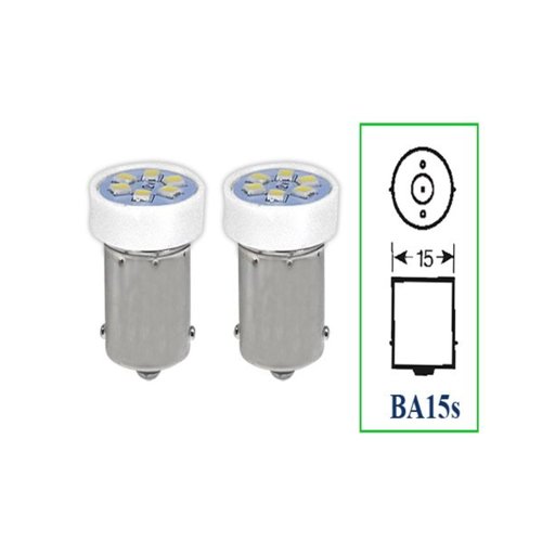 Par Lâmpada LED Autopoli Branco 24V 1,8W BA15S (67)