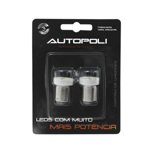 Par Lâmpada LED Autopoli Branco 24V 1,8W BA15S (67)