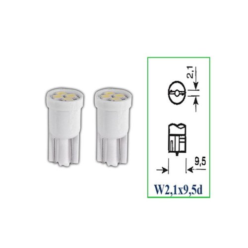 Par Lâmpada LED Autopoli Branco 24V 1,8W W2,1X9,5D Pingão