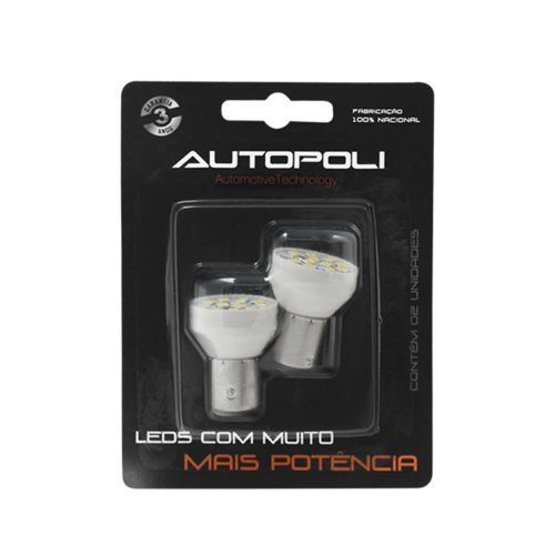 Par Lâmpada LED Autopoli Branco 24V BAY15D (1034)