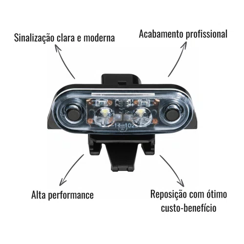 Par Lanterna Delimitadora Teto LED Sinalsul 24V Volvo FH