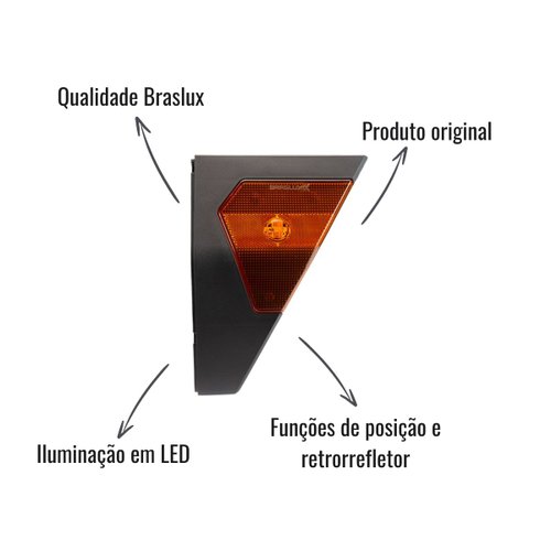 Par Lanterna Lateral Saia LED Braslux Original Guerra