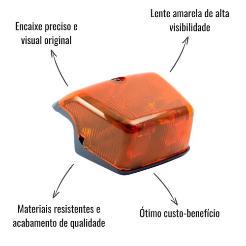 Par Lanterna Pisca Sinalsul Amarela MB Atego Estribo