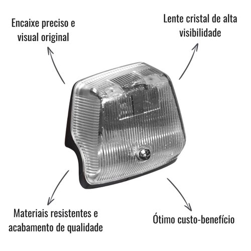 Par Lanterna Pisca Sinalsul Cristal MB Atego Estribo