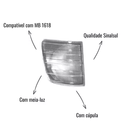 Par Lanterna Pisca Sinalsul Esquerdo Cristal MB 1618 1935