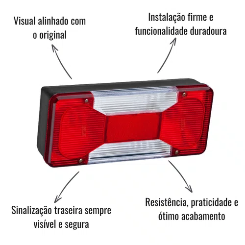 Par Lanterna Traseira Gauer Iveco Vertis Daily 2008 >