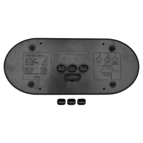 Par Lanterna Traseira LED Braslux 12/24V Multifunção Gemini