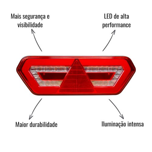 Par Lanterna Traseira LED Braslux Original Guerra