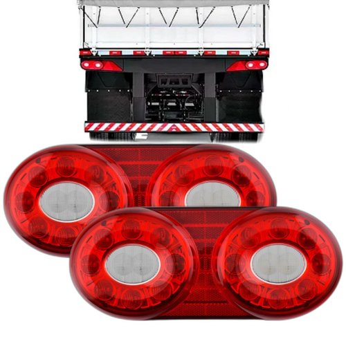 Par Lanterna Traseira LED Braslux Style Randon Metalizado