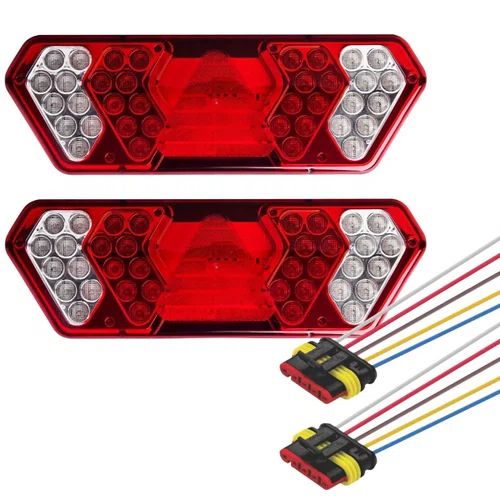 Par Lanterna Traseira LED IVA 24V Guerra + Chicotes
