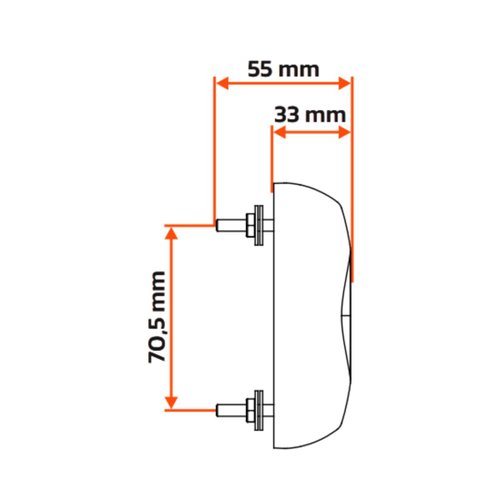 Par Lanterna Traseira LED Módulo R Sinalsul 24V para Randon
