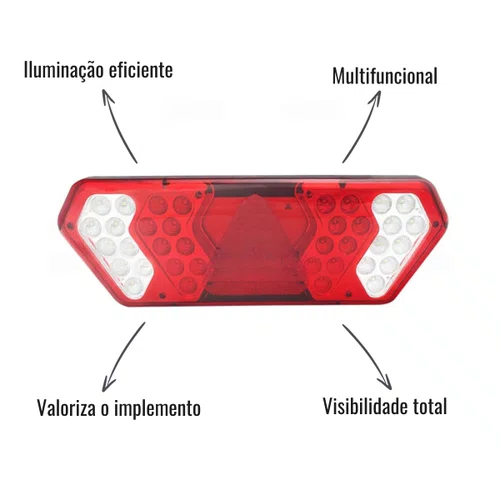Par Lanterna Traseira LED Multifunção IVA 24V Guerra