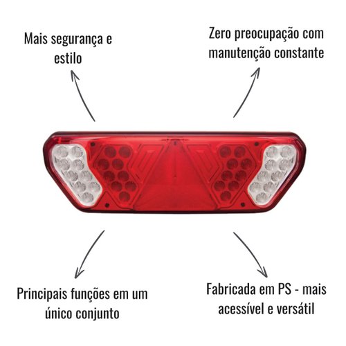 Par Lanterna Traseira LED Multilight 12V PS Guerra