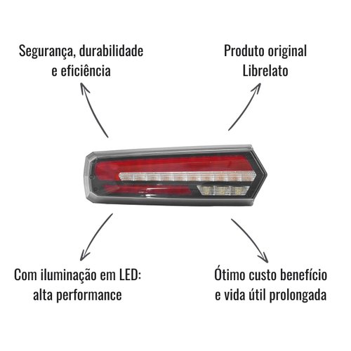 Par Módulo LED Lanterna Traseira Braslux Librelato Evolut Original