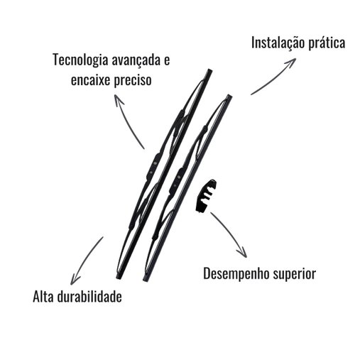 Par Palheta Limpadora Para-Brisa AVX Ford Ka 1997-2010