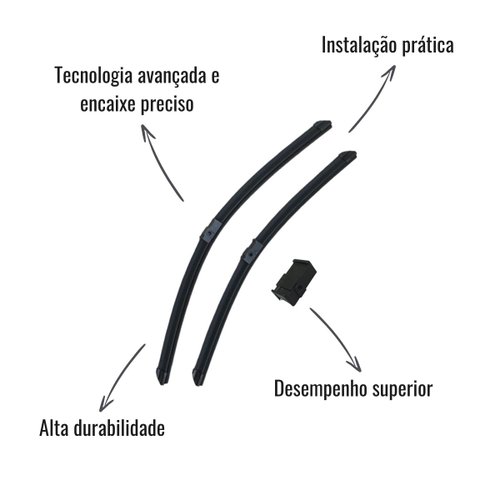 Par Palheta Limpadora Para-Brisa AVX Golf 2008 a 2014