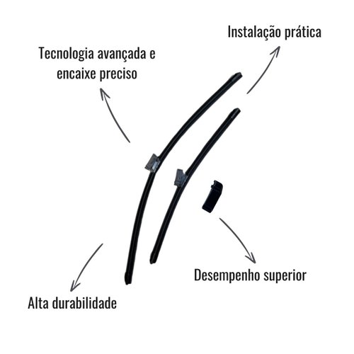 Par Palheta Limpadora Para-Brisa AVX S10 12-18 Trailblazer