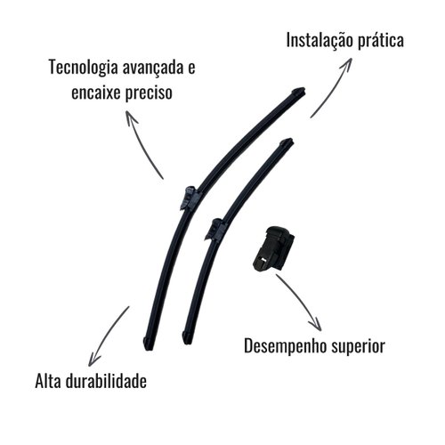 Par Palheta Limpadora Para-Brisa AVX Jetta 2007 a 2010