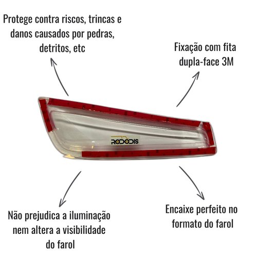 Par Protetor Acrílico Farol Auxiliar Volvo FH 2010