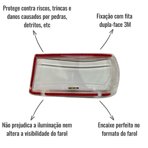 Par Protetor Acrílico para Farol Scania Série 5 P/G/R