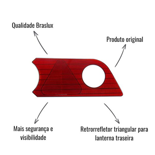 Par Triângulo Retrorrefletor Braslux Original Librelato