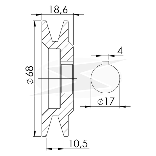 Polia para Alternador UF Chevrolet Monza tipo delco 1 Canal