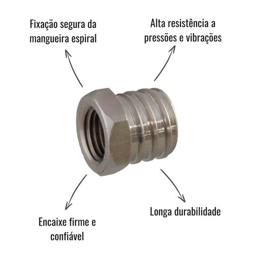 Porca com Rosca Externa Nicolini para Mola 10 Unidades