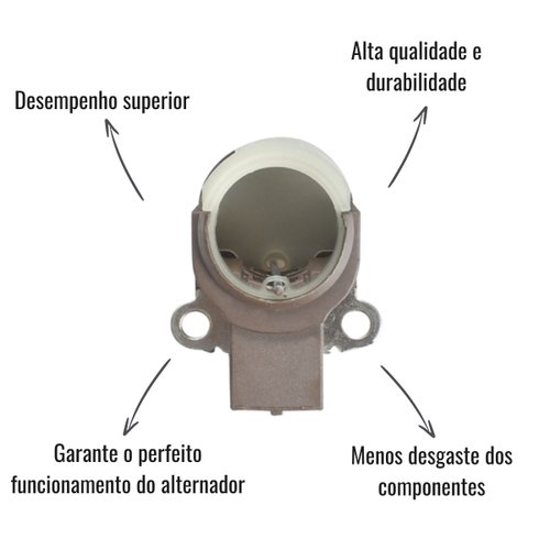Porta Escova Alternador Unifap 2.224/2 Hilux Focus Corolla
