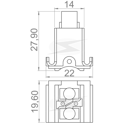 Porta Escova para Alternador Unifap 2.221/2 12V para Ford Ka Fiesta Ecosport