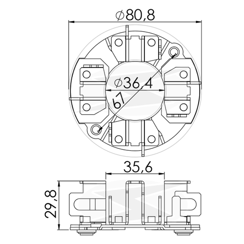 Porta Escova Motor de Partida Unifap 1.196/4 Prestolite
