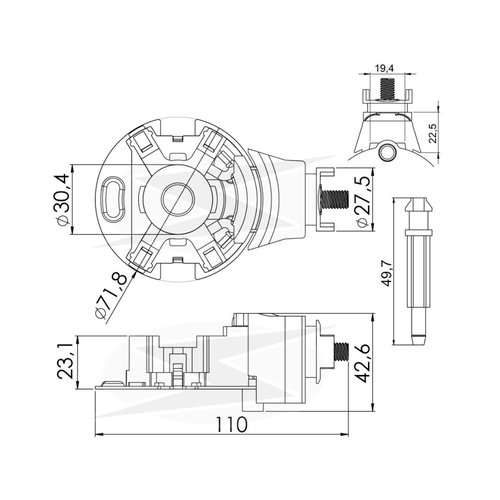 Porta Escova Motor de Partida CIvic Acord CRV Honda 12V PMGR